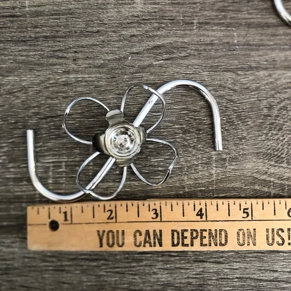 1950s Silver Tone Flower Candle Holders - Picture 8 of 10